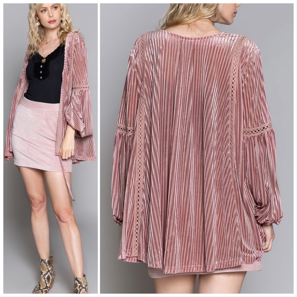 POL The At Home Lux Striped Cardigan - Picture 5 of 13